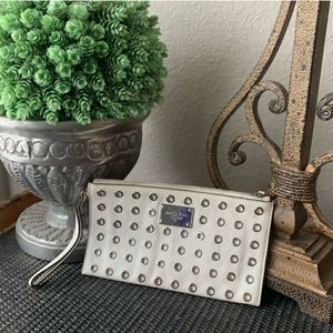 Michael Kors White Wristlet with Rivets